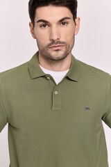 Milano Polo básico manga curta Cáqui escuro