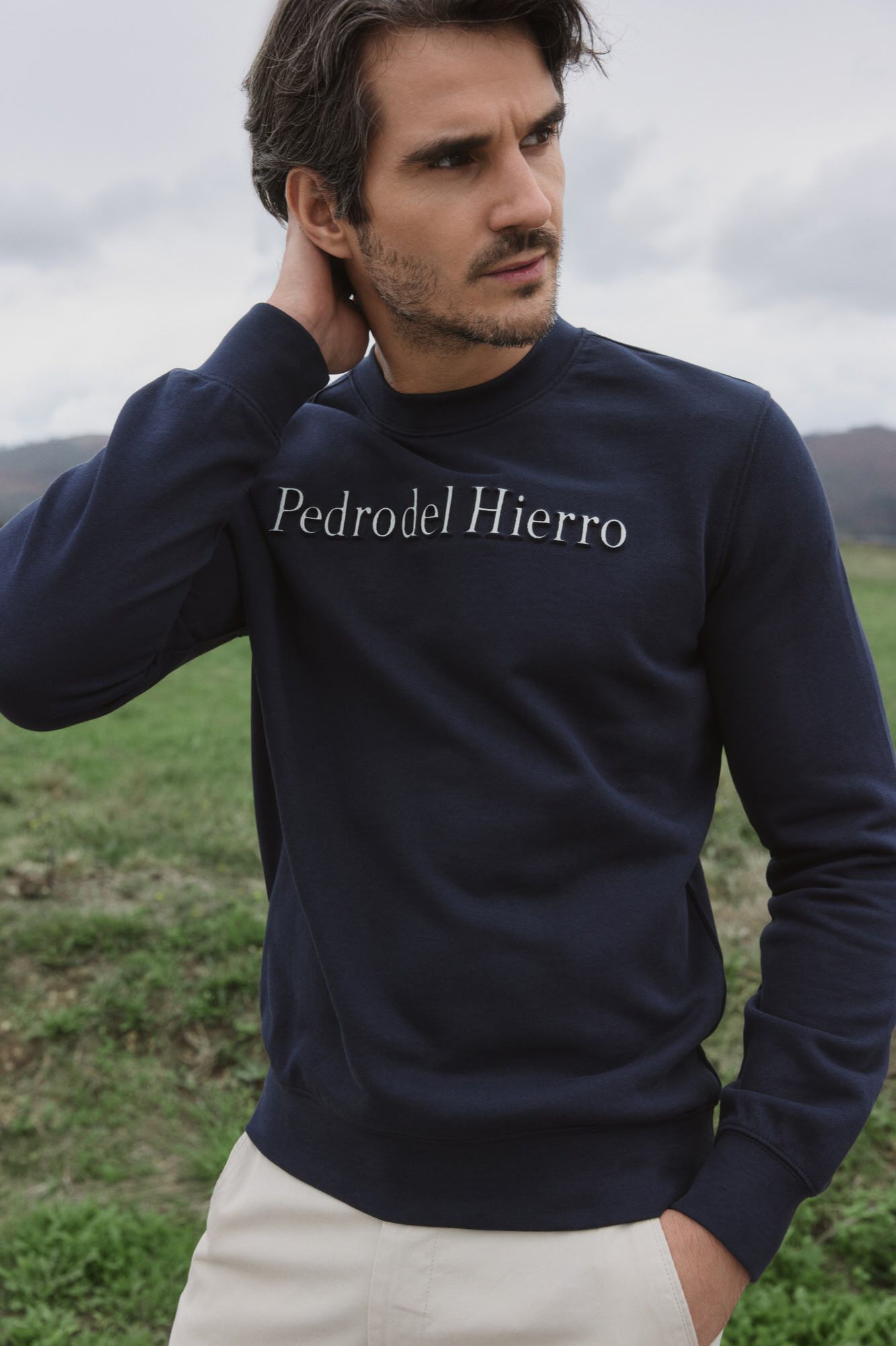 Pedro del Hierro Sudadera cuello redondo con logo