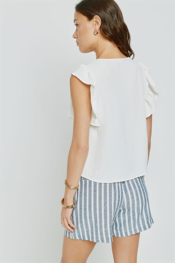 Milano Blusa com folhos Branco