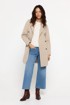 Fifty Outlet Trench coat forrado em camelo Bege