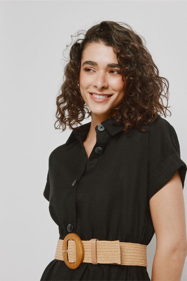 Milano Vestido camisero Negro