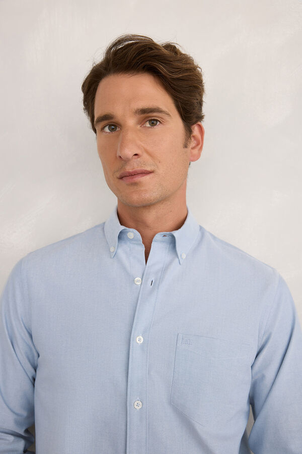 Pedro del Hierro Camisa Sport Oxford Azul