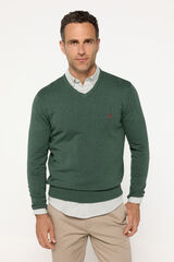 Fifty Outlet Jersey cuello pico algodón Verde