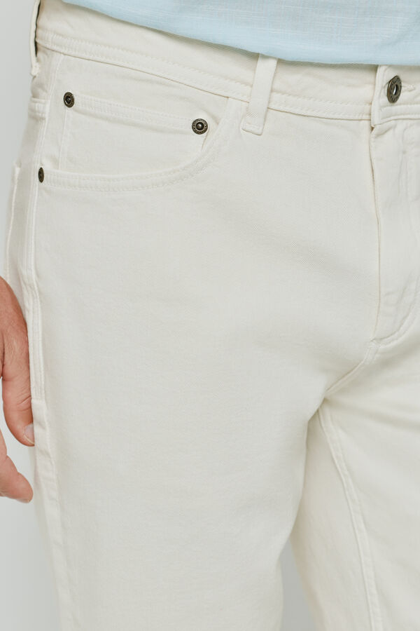 Milano Bermuda vaquera regular fit Marfil