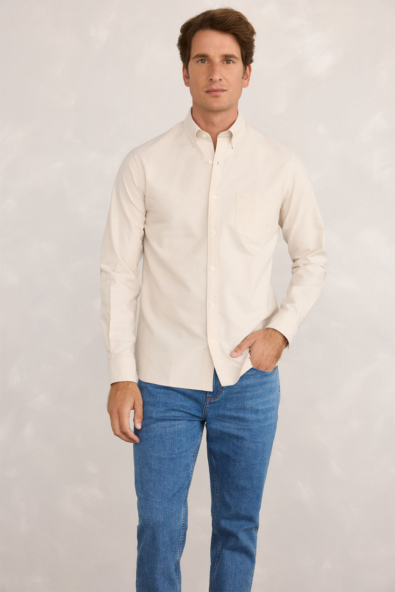 Pedro del Hierro Camisa Esportiva Oxford