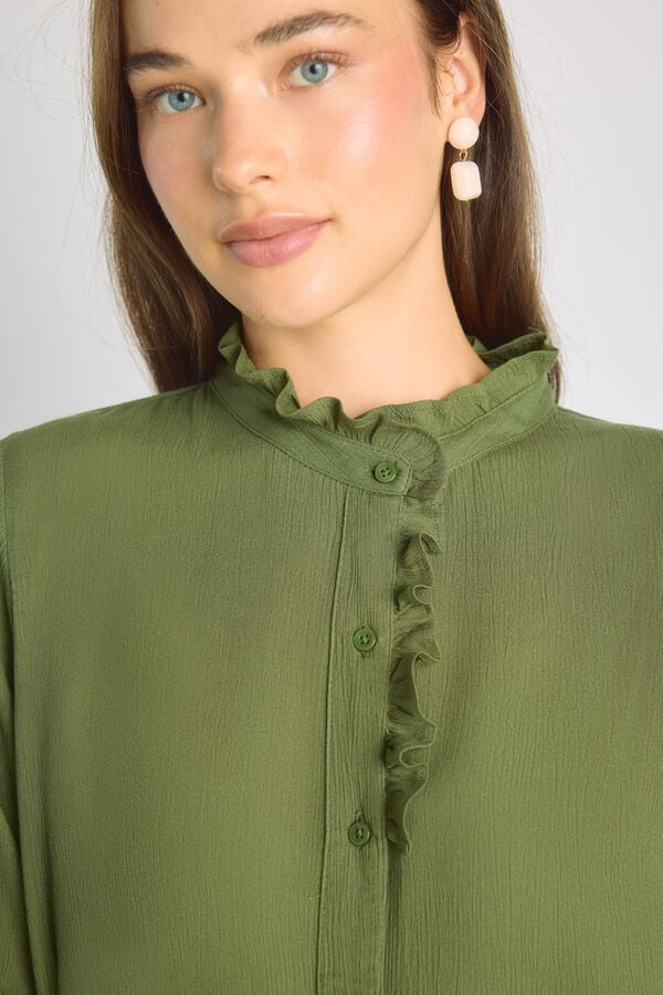 Milano Camisa cuello mao Verde