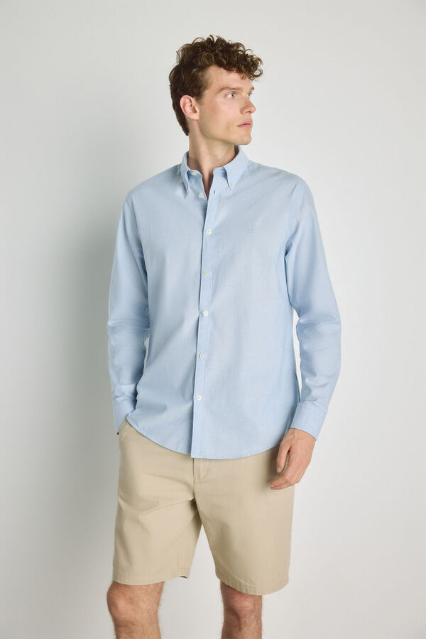Milano Camisa de manga comprida estruturada Azul