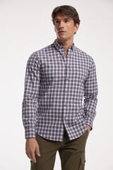 Fifty Outlet Camisa Twill Cuadros Azul marino