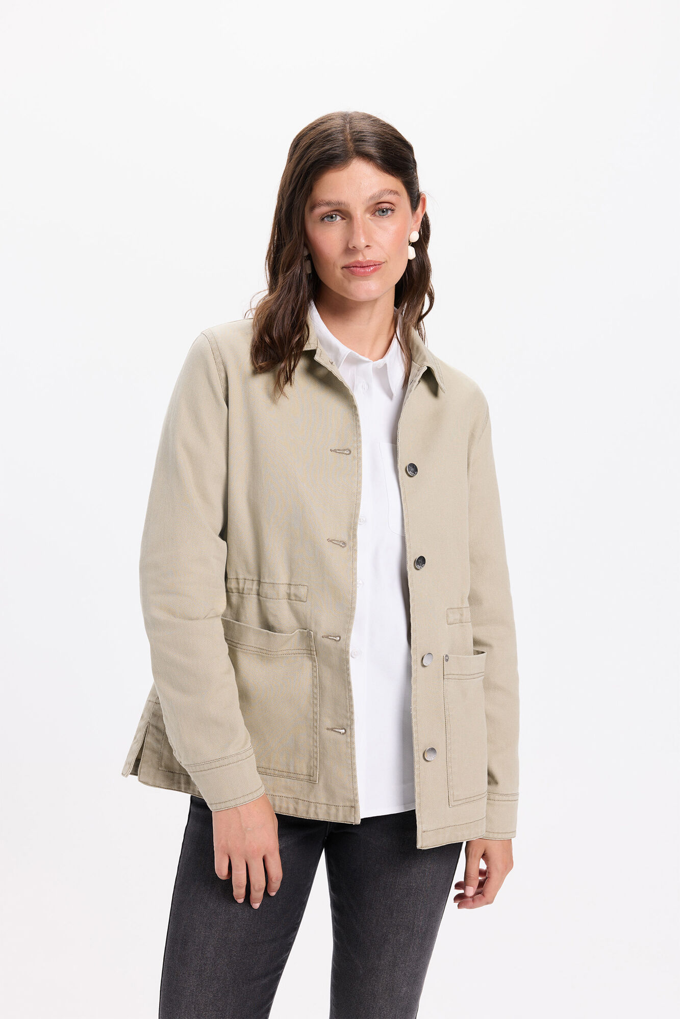 Milano Casaco safari de algod&atilde;o lavado