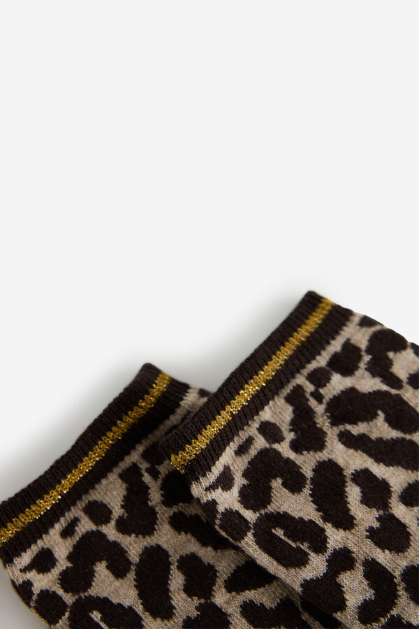 Milano Calcetines leopardo Gris Oscuro