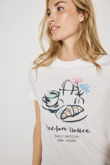 Milano T-shirt estampada de manga curta Branco