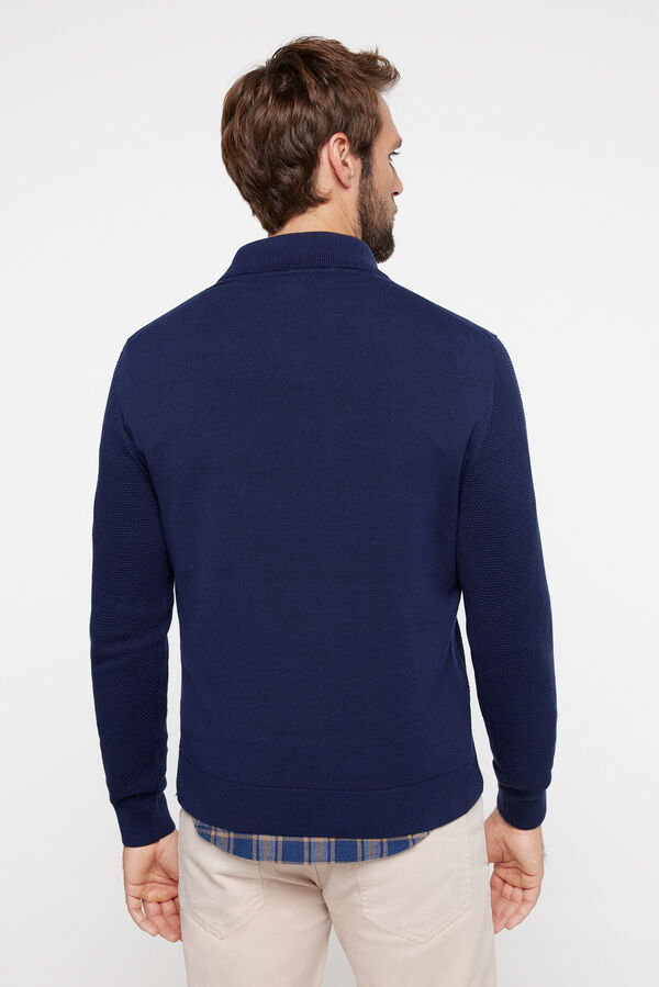 Milano Jersey cuello abierto Algod&oacute;n Navy