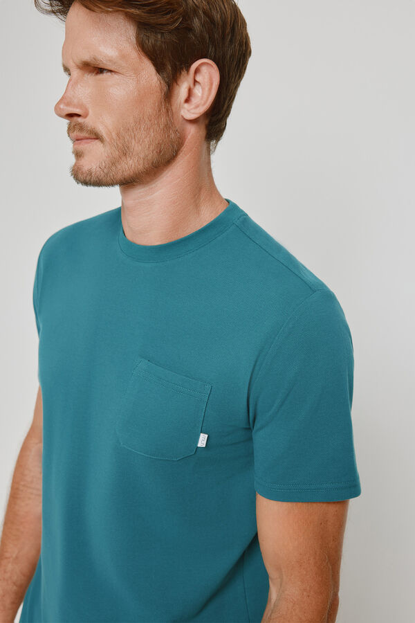 Milano Camiseta con bolsillo Azul