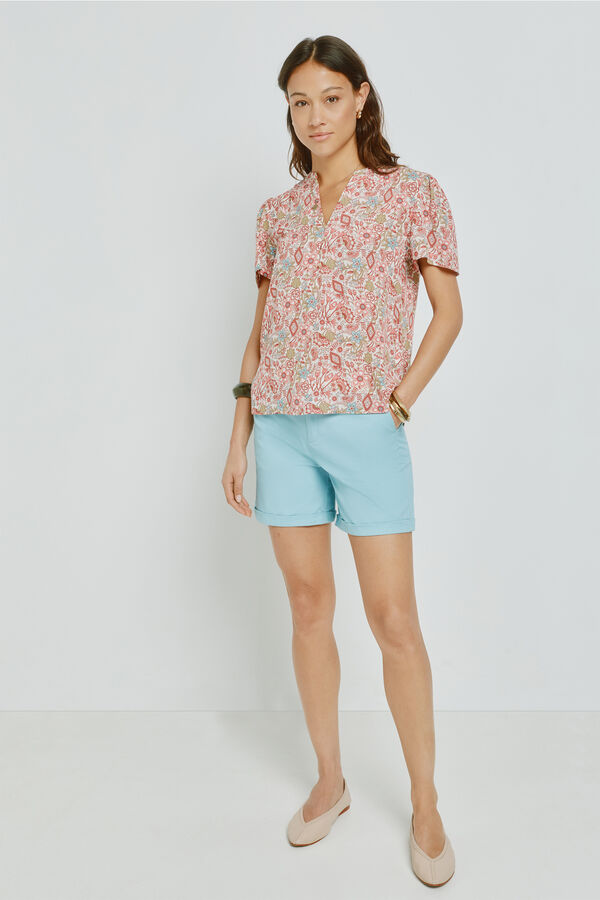 Milano Blusa estampada Rojo/Coral
