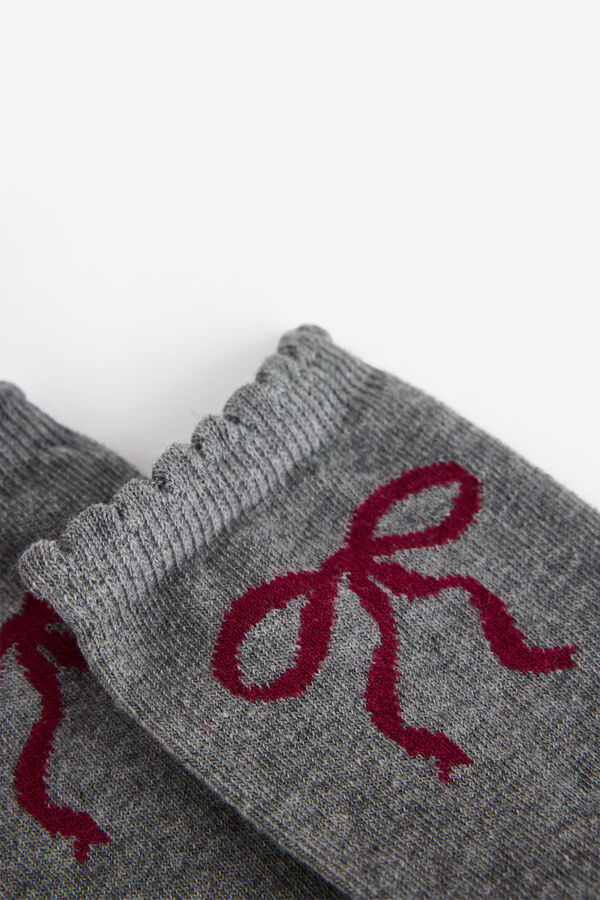 Milano Meias de laço Cinzento oscuro