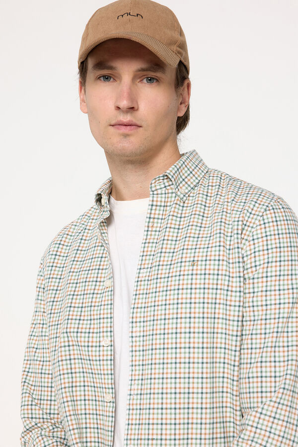 Milano Camisa Oxford xadrez Estampado verde