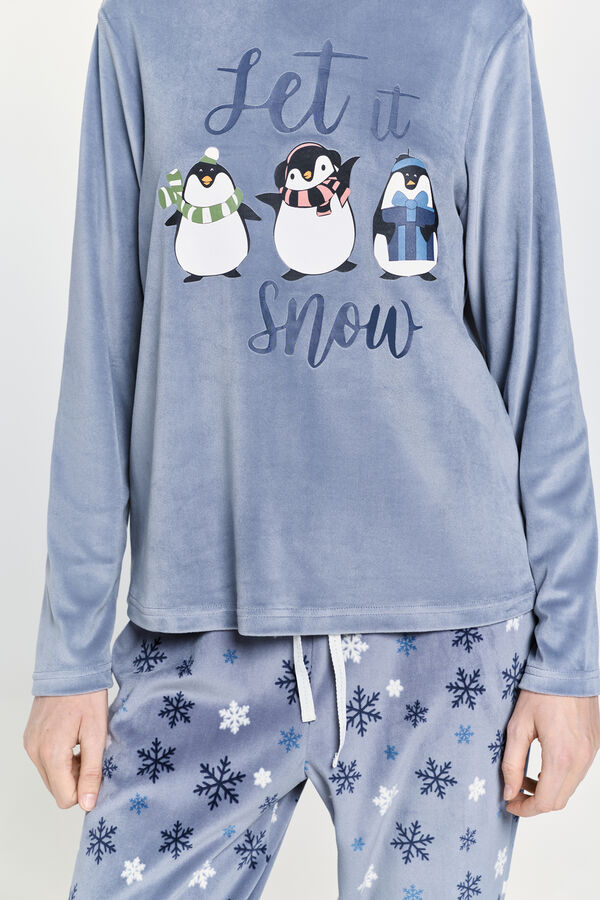 Milano Pijama Pingu Cinza medio