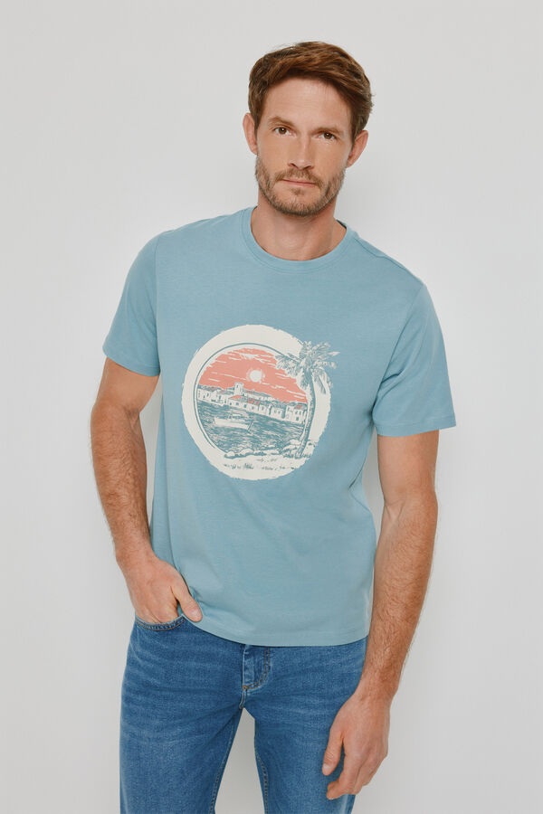 Milano T-shirt de manga curta Azul