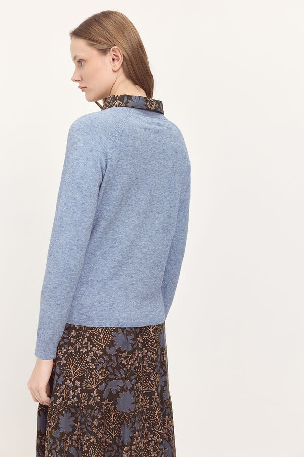 Milano Jersey viscosa con estructura en frontal Azul