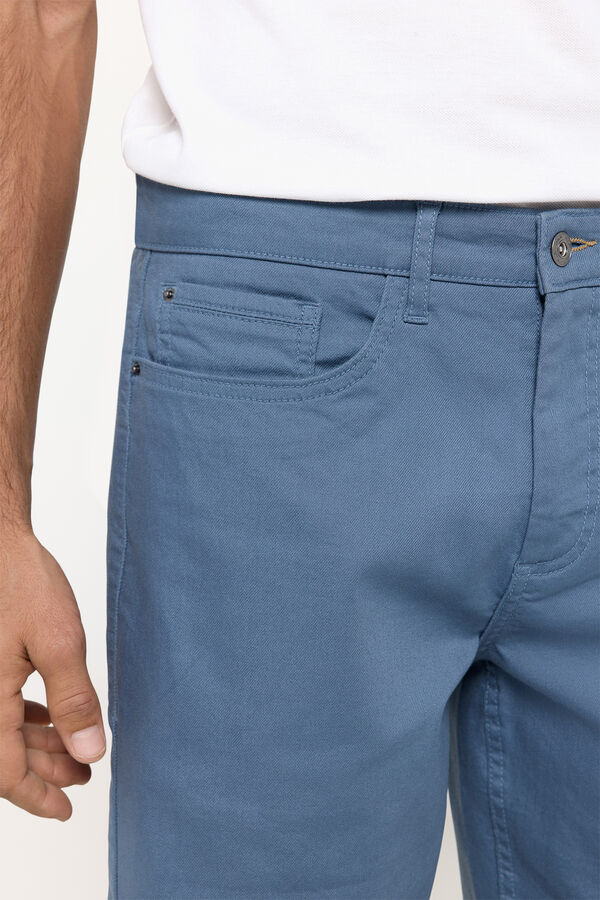 Fifty Outlet Bermuda cinco bolsillos corte slim Azul