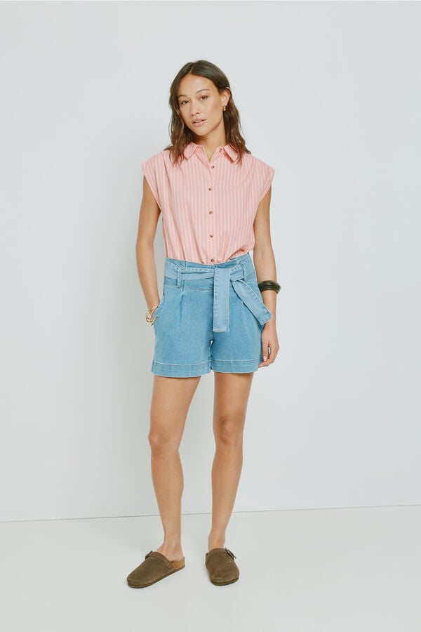 Milano Blusa de riscas Rosa