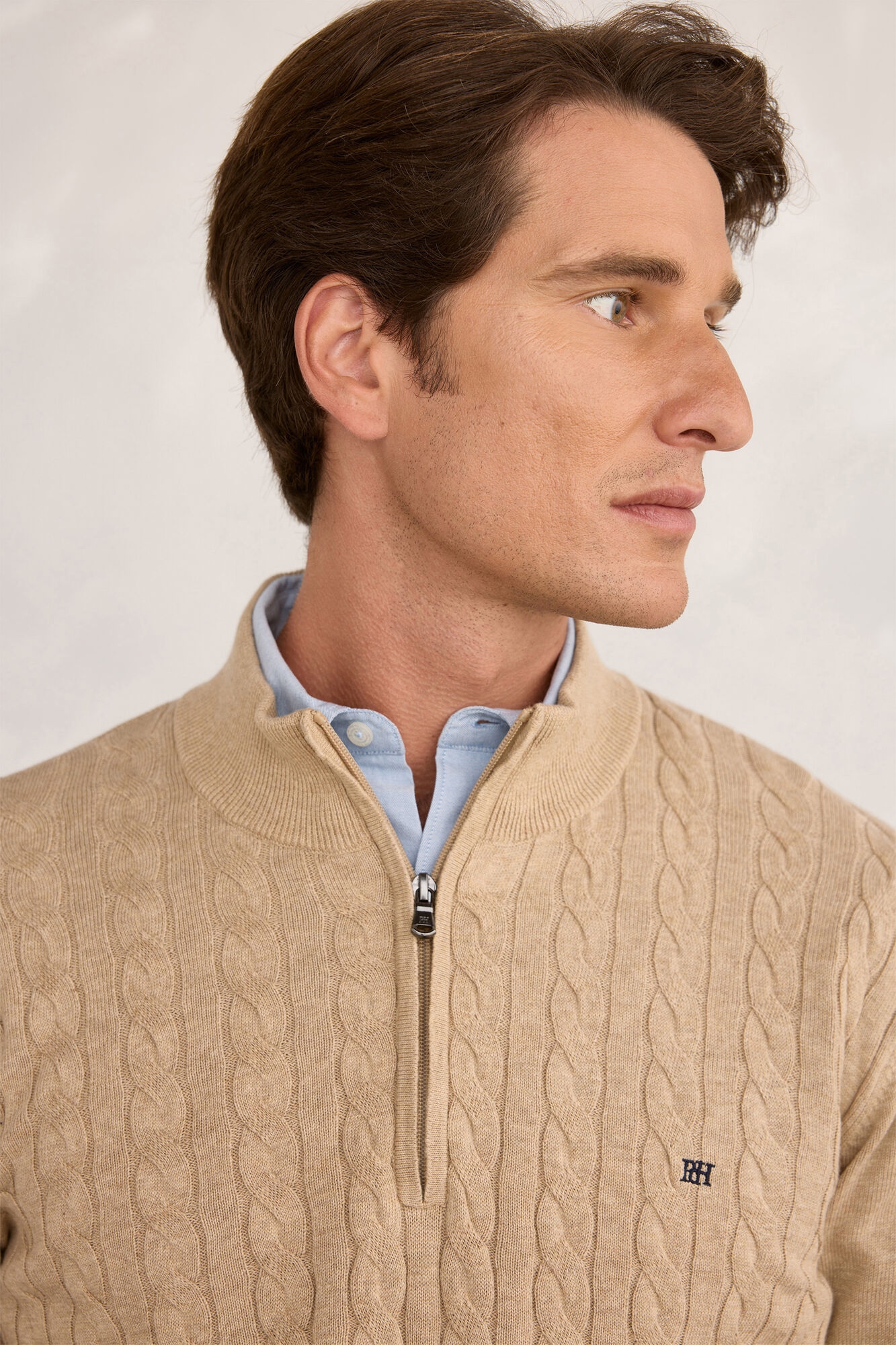 Pedro del Hierro Cardigan Half Zipper Logo