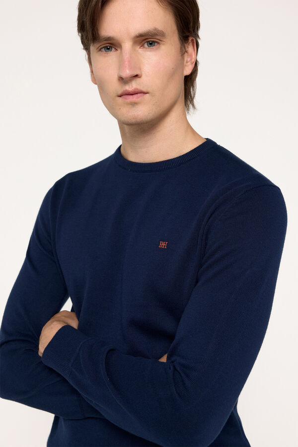 Pedro del Hierro Jersey basico algod&oacute;n PDH Navy