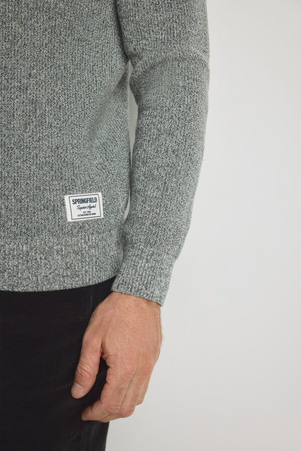 Springfield Jersey cuello caja Gris Oscuro
