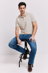 Milano Polo manga curta Cinza claro