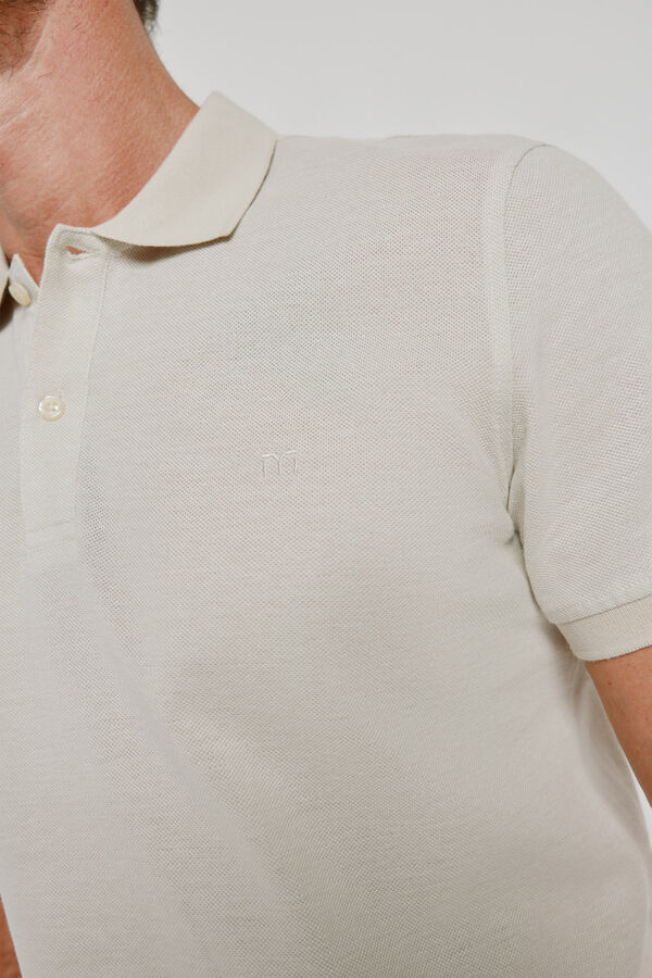 Milano Polo de manga curta Cinza claro