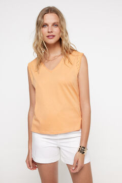 Fifty Outlet Camiseta Rayas Orange