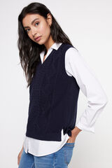 Milano Colete Bico Algod&atilde;o Marinho