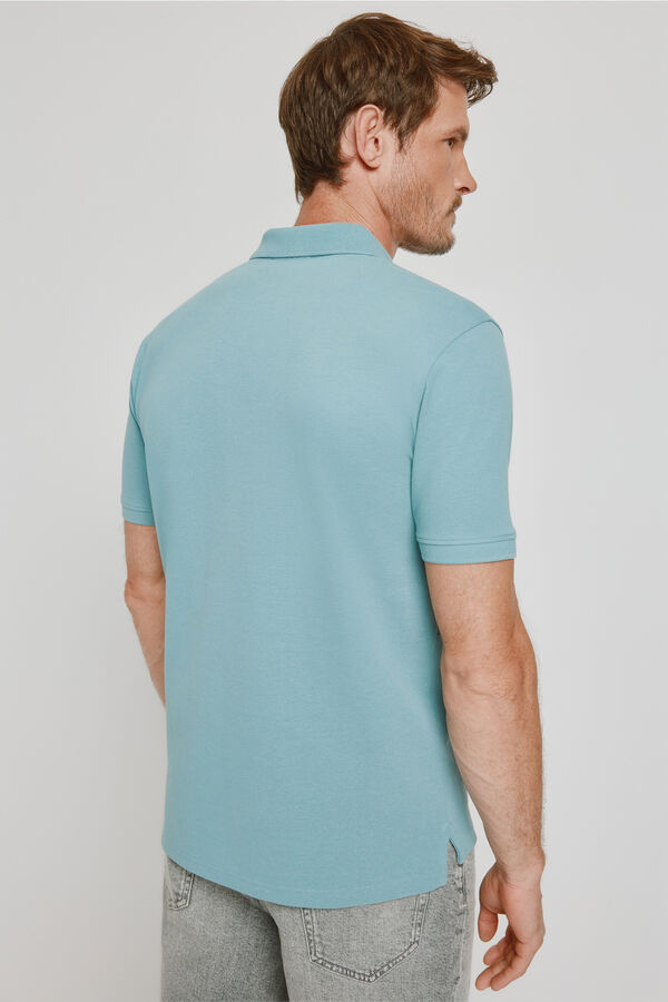 Springfield Polo de riscas de manga curta Azul