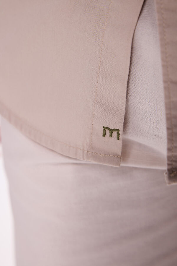 Milano Camisa popelina lisa Bege