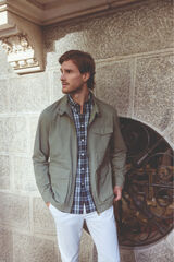 Milano Chaqueta Bolsillos Kaki Oscuro