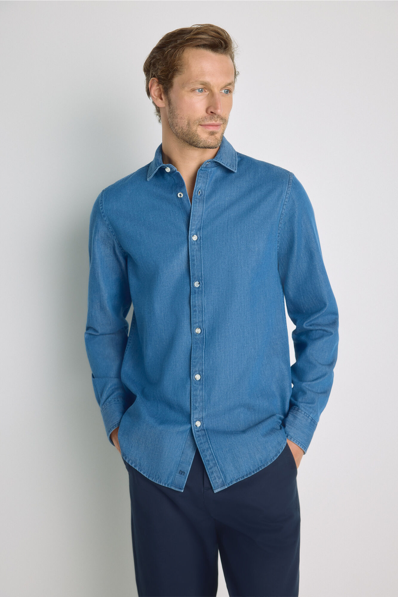 Milano Camisa lisa manga larga