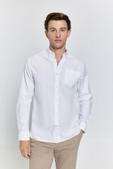 Pedro del Hierro Camisa lisa relaxed fit Blanco