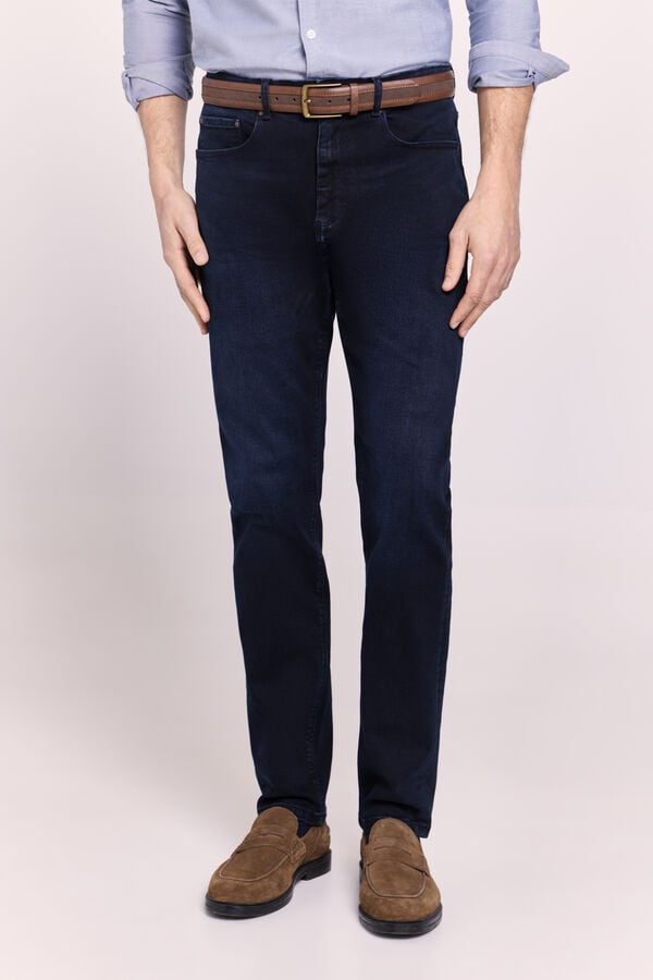 Milano Cal&ccedil;a jeans regular fit Marinho