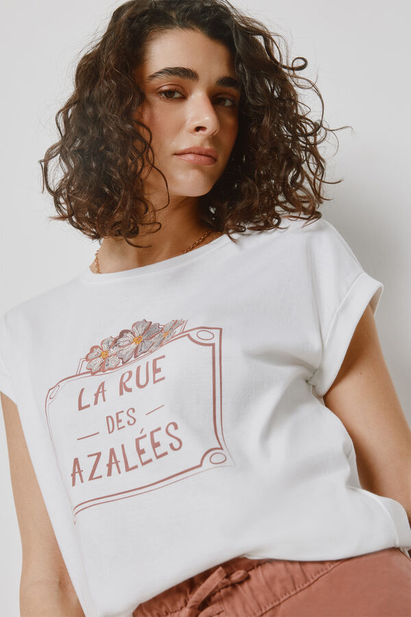 Milano T-shirt estampada de manga curta Branco