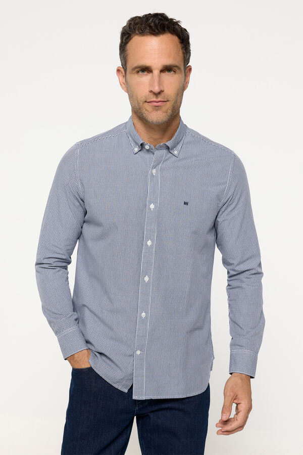 Pedro del Hierro Camisa Popel&iacute;n PdH Cuadros Azul
