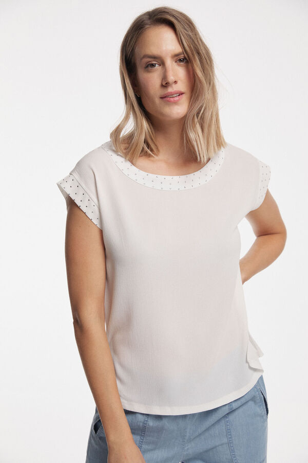 Fifty Outlet BLUSA TACHAS Marfil