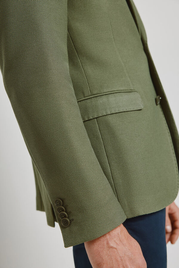 Milano Blazer de malha com estrutura C&aacute;qui