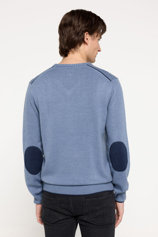 Milano Jersey cuello pico coderas Azul