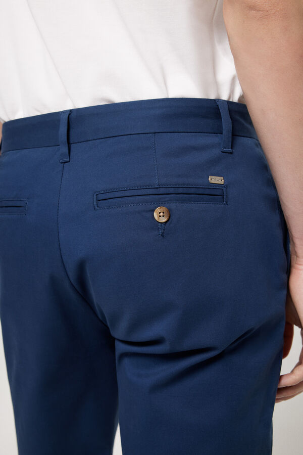 Fifty Outlet Chino Liso Vestir. Navy