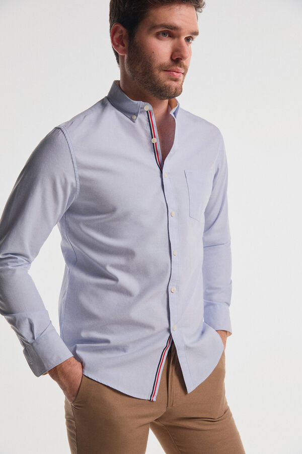 Fifty Outlet Camisa Oxford Lisa Azul Claro