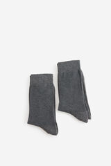 Milano Meias b&aacute;sicos estruturadas Cinzento oscuro