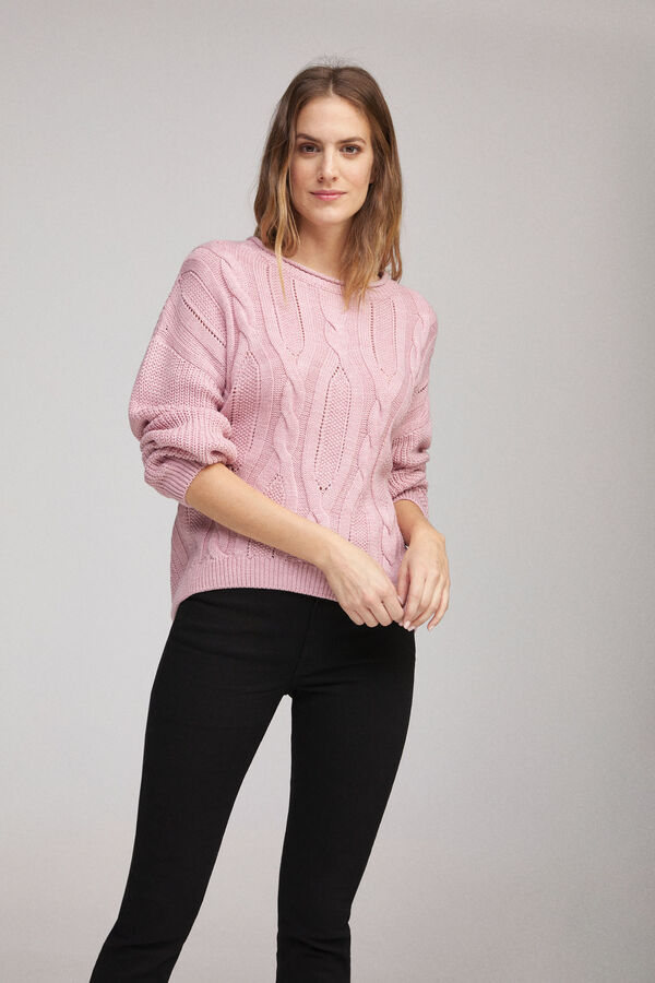 Fifty Outlet Camisola oversize ilhós Rosa