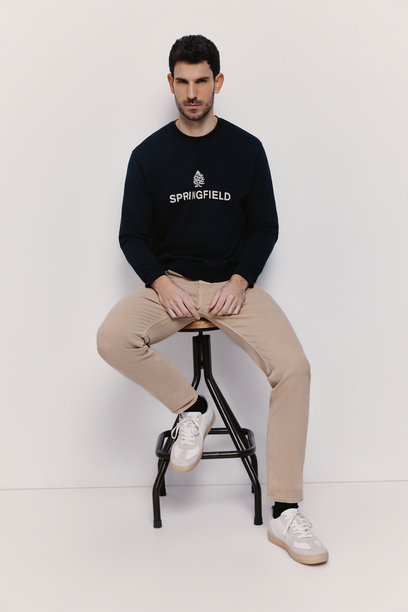 Springfield Sudadera cuello redondo con logo