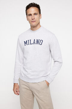 Fifty Outlet Sweatshirt em mistura de algodão Cinza medio