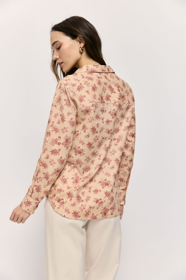 Milano Camisa estampada tejido estructura Vino